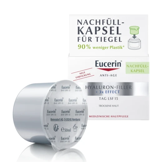 Eucerin, Hyaluron-Filler dnevna krema za suho kožo z ZF15, 50 ml (REFILL)