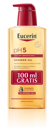 Eucerin, pH5 olje za prhanje, 300 ml + 100 ml GRATIS