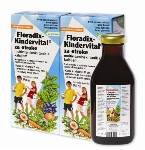 Floradix Kindervital, tonik, 2x250 ml, promocijsko pakiranje