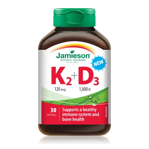 Jamieson K2 120mcg + D3 1000IE, 30 kapsul
