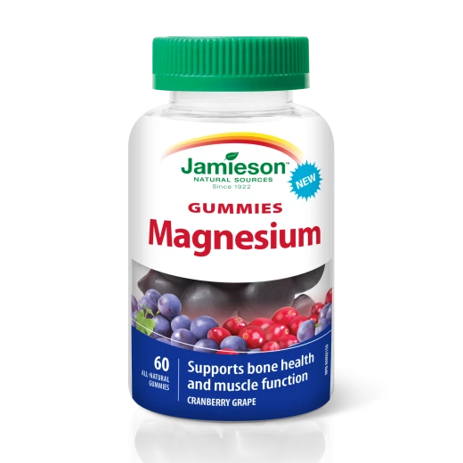 Jamieson Magnezij 20 mg žvečljivi bonboni, s sladili in sladkorji