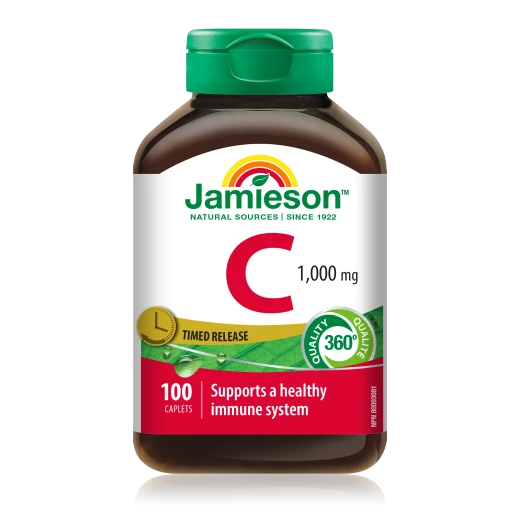 Jamieson, vitamin C, tablete s podaljšanim sproščanjem + 4 ure, 1000 mg