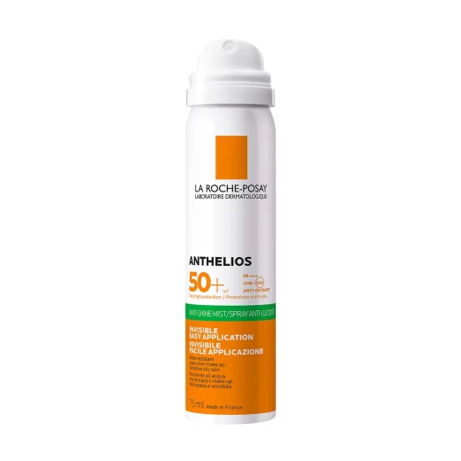 La Roche-Posay ANTHELIOS Matirajoča brezbarvna meglica za zaščito pred soncem za obraz SPF50+, 75 ml