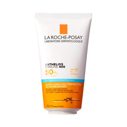 La Roche-Posay, ANTHELIOS Vlažilno mleko za zaščito pred soncem, zelo visoka zaščita SPF50+ za obraz in telo, 150ml