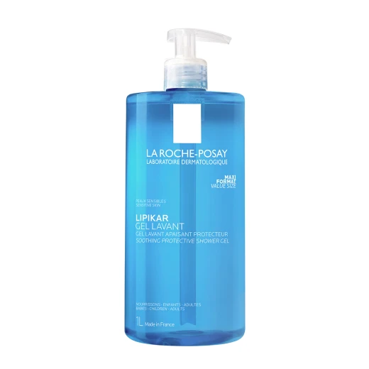 La Roche-Posay, LIPIKAR GEL LAVANT za prhanje za občutljivo in suho kožo, 1000 ml