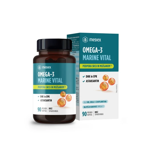 Medex, Omega 3 Marine Vital, 90 mehkih kapsul