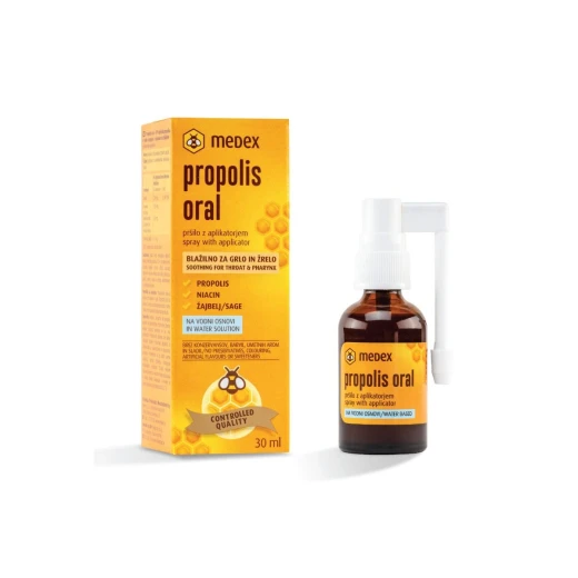 Medex, Propolis Oral na vodi osnovi, pršilo z aplikatorjem, 30 ml