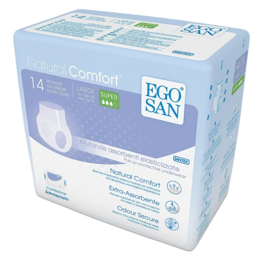 Mobilne hlačke Egosan Natural Comfort Super large – dnevne in nočne/velike, 14 kom/zavitek