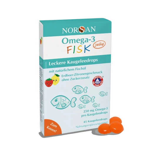Norsan, Omega-3, Fisk želeji-ribice, 76,5g