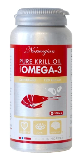 Norwegian Pure krill oil with omega 3 - Čisto krilovo olje z omega 3, 120 kapsul