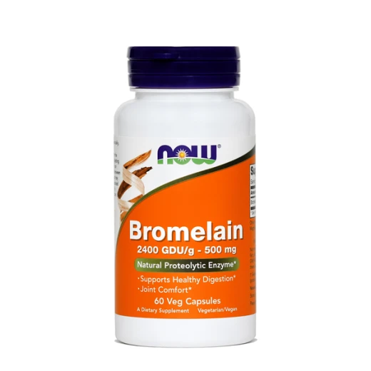 NOW, bromelain, 500 mg, 60 kapsul