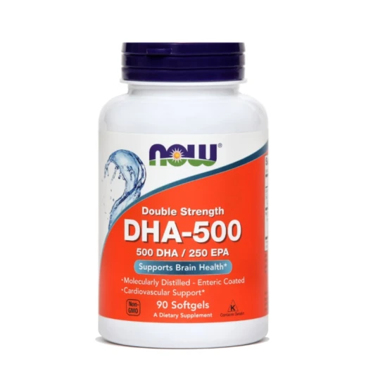 NOW, DHK, 500 mg, 90 mehkih kapsul