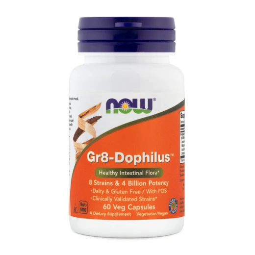 NOW, GR8-DOPHILUS, 60 vegetarijanskih kapsul