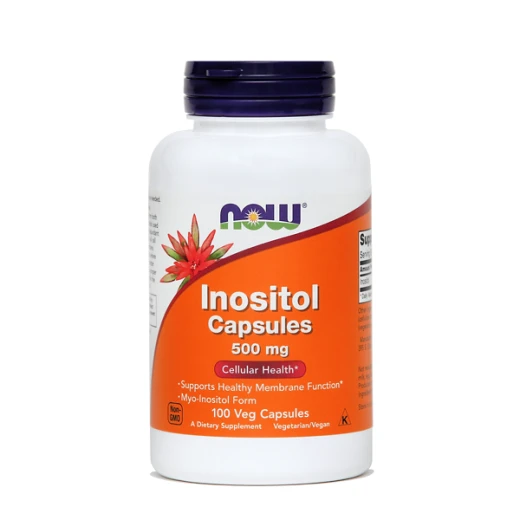 NOW, inozitol, 500 mg, 100 kapsul