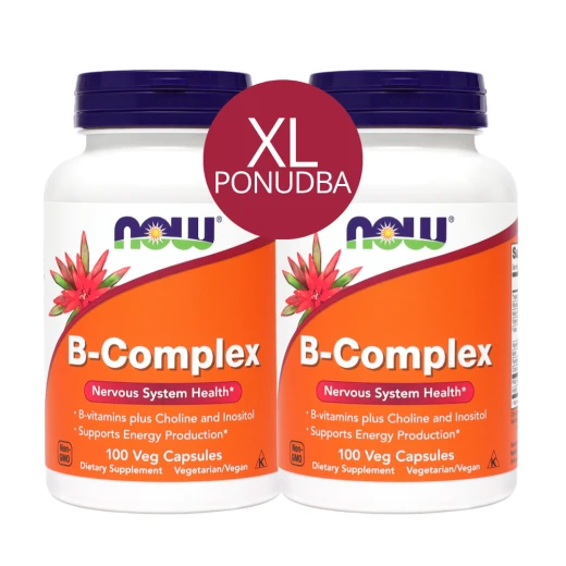 NOW paket, B-kompleks XL PONUDBA, 2x100 kapsul