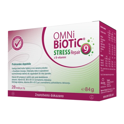 OMNi-BiOTiC® STRESS REPAIR z vitamini B, 28 vrečk po 3 g (84 g)