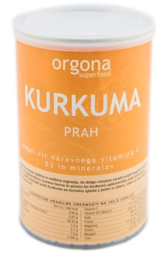 Orgona SuperFood, Bio kurkuma prah, 150 g