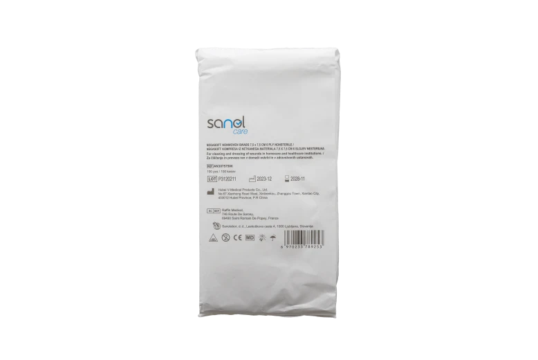 Sanol Care, Kompresa netkana 6 sl, 7,5 x 7,5 cm, A100