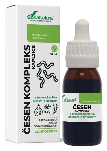 Soria Natural, česen kompleks kapljice, 50 ml