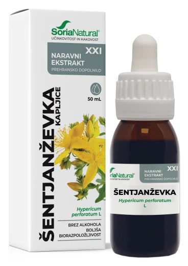 Soria Natural, šentjanževka XXI kapljice brez alkohola, 50 ml