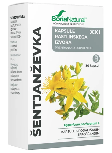 Soria Natural, šentjanževka XXI kapsule, 30 kapsul