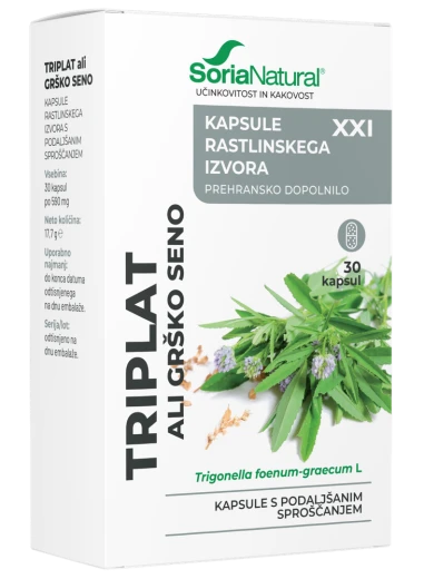 Soria Natural, triplat XXI kapsule s podaljšanim sproščanjem, 30 kapsul