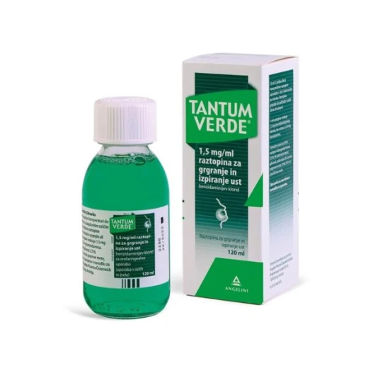 Tantum Verde 1,5 mg/ml raztopina za grgranje in izpiranje ust, 120 ml
