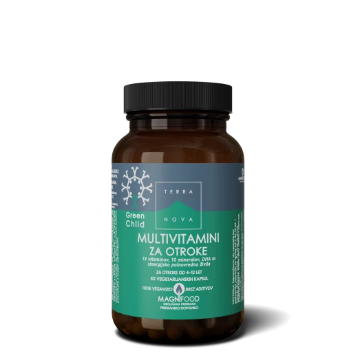 Terranova, Multivitamini za otroke green child, 50 kapsul