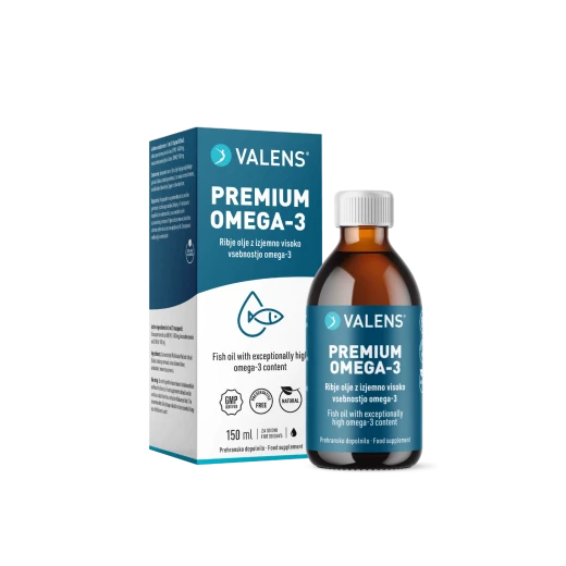 Valens, Premium Omega-3 olje, 150 ml
