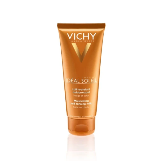 VICHY, CAPITAL SOLEIL Vlažilno mleko za samoporjavitev, obraz in telo, 100 ml