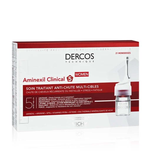 VICHY, DERCOS AMINEXIL CLINICAL 5 Ampule proti izpadanju las za ženske 21x6 ml