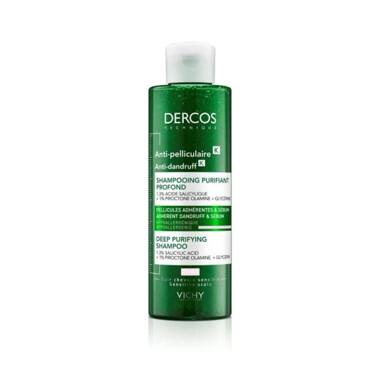 VICHY, DERCOS ANTI-DANDRUFF K Šampon proti lepljivemu prhljaju in sebumu, 250 ml