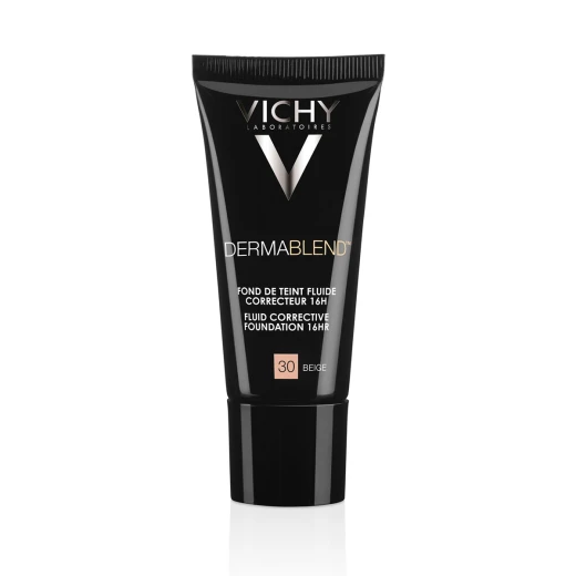 VICHY, DERMABLEND Tekoči puder z visoko prekrivno močjo SPF28, 30 ml, 30 Beige