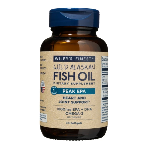 Wiley's Finest, Wild Alaskan fish oil, peak EPA, 30 mehkih kap